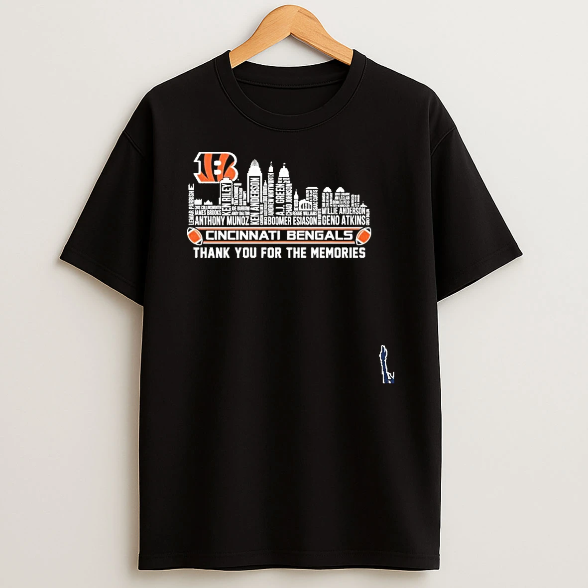 Cincinnati Skyline X Cincinnati Bengals Typo Team Name T Shirt