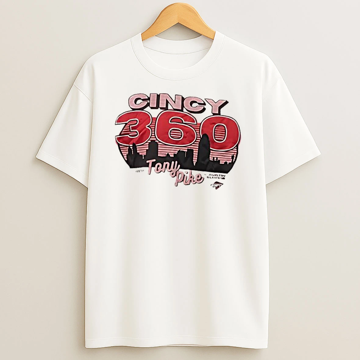 Cincy 360 With Tony Pike City Skyline T Shirt