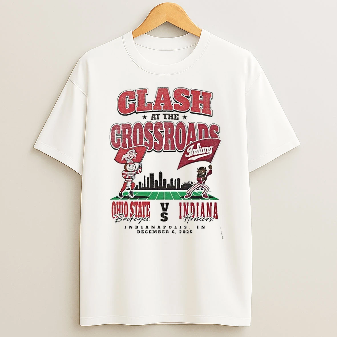 Clash At The Crossroads Big Ten 2025 Ohio State Vs Indiana T Shirt