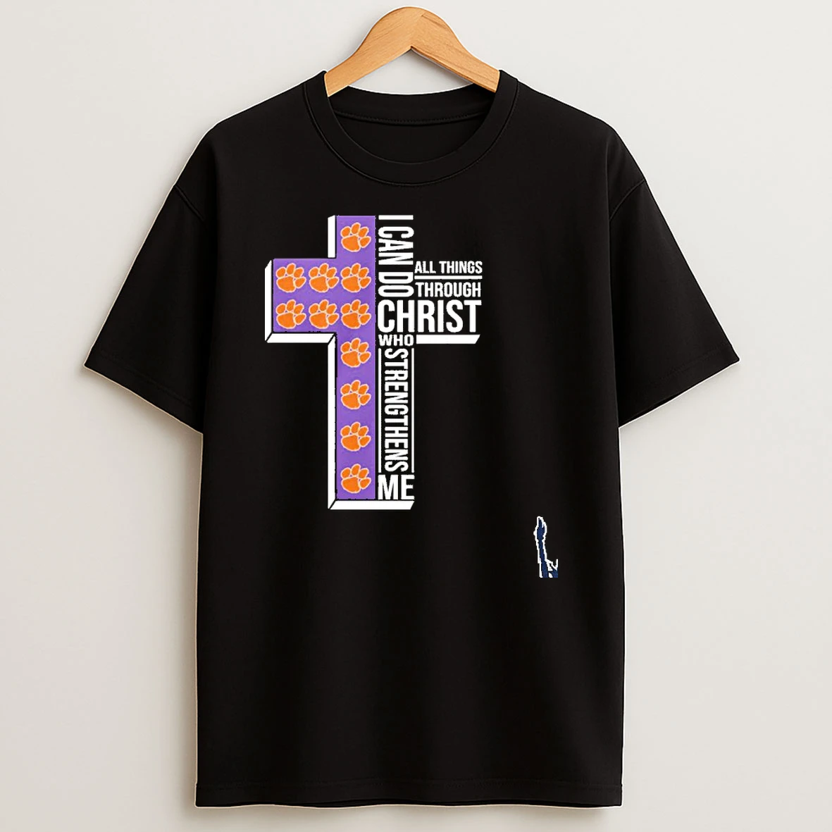 Clemson Basketball Logo I Can Do All Things Through Christ Who Strengthens Me T Shirt