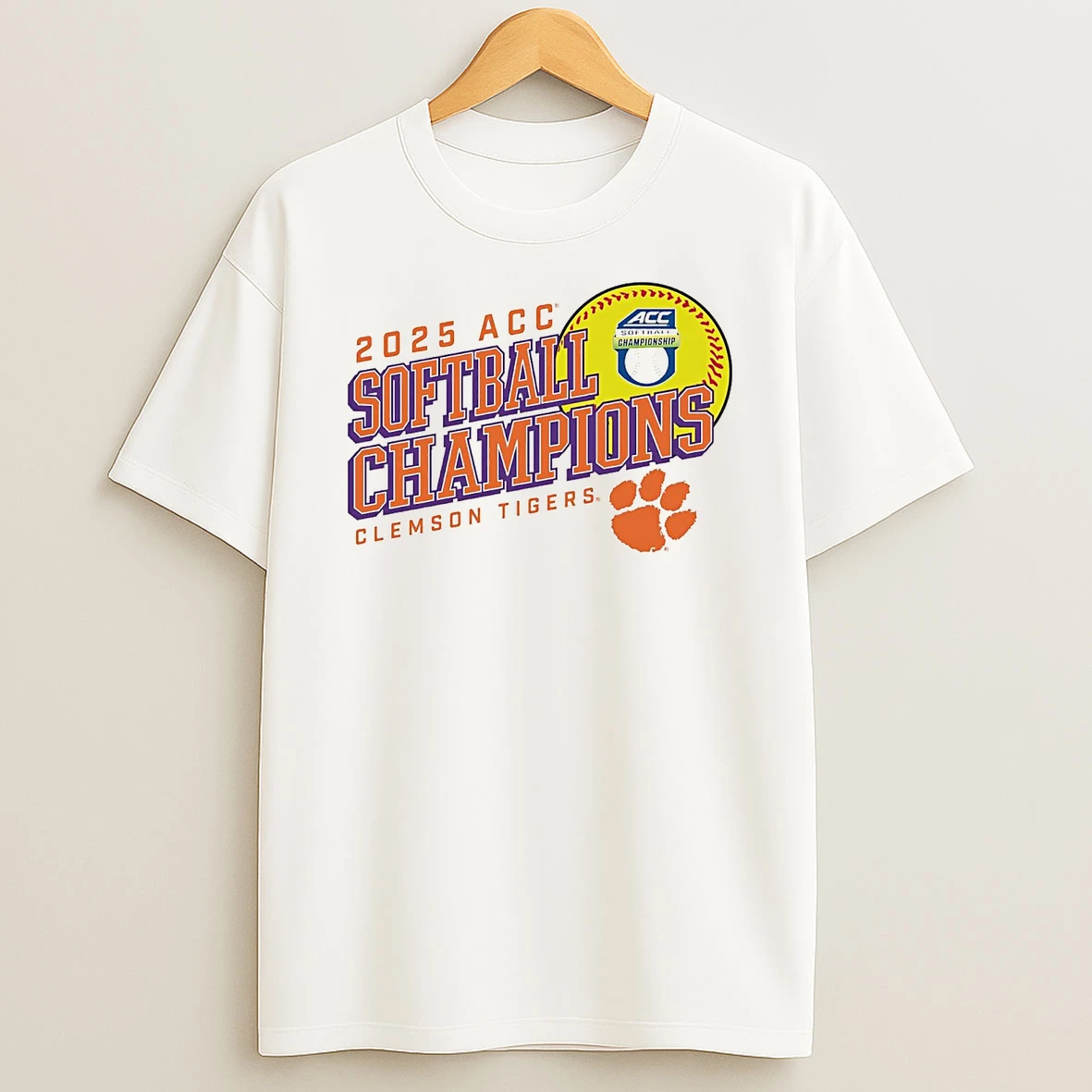 Clemson Tigers 2025 Acc Softball Tournament Champions T Shirt