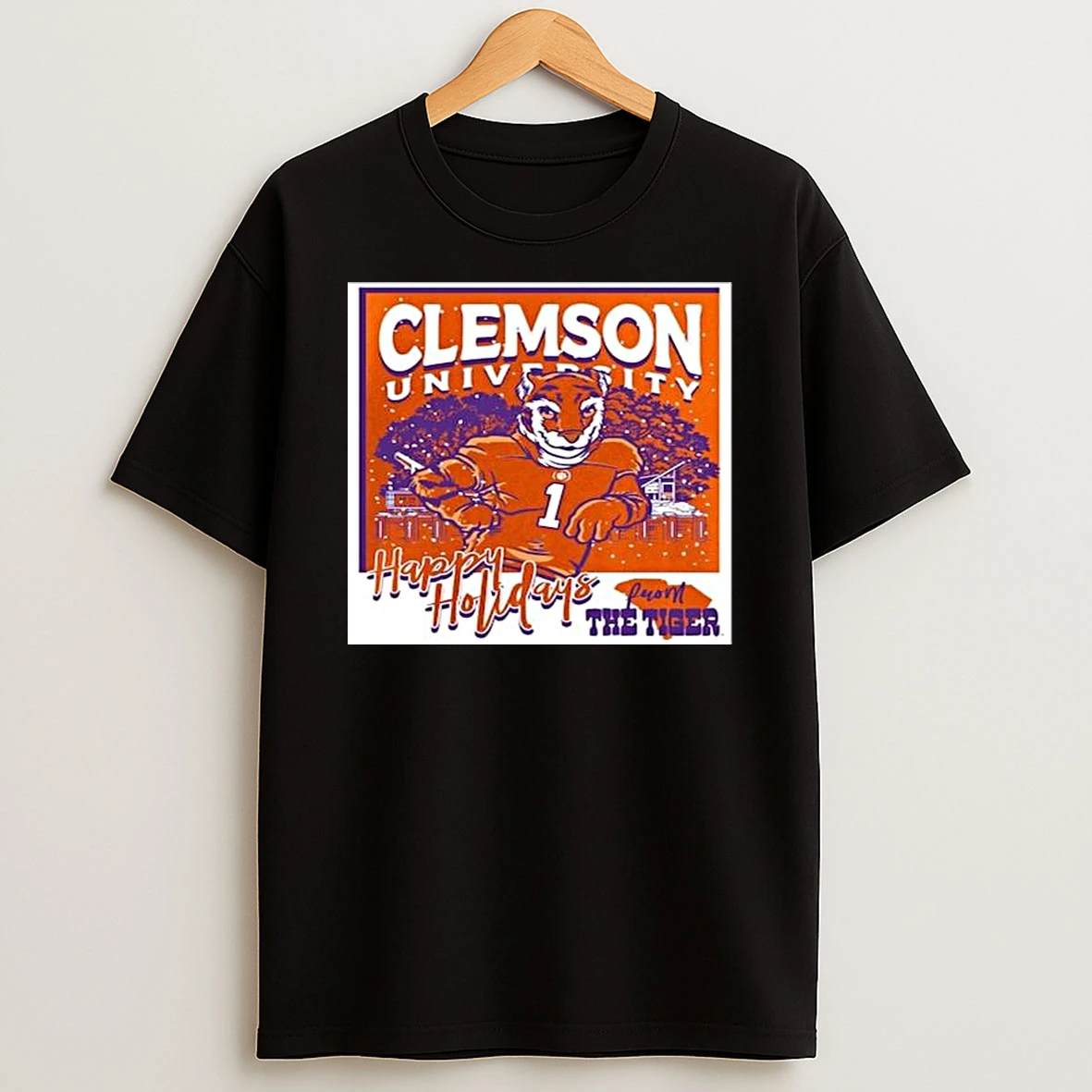 Clemson Tigers Snowy Polaroid T Shirt