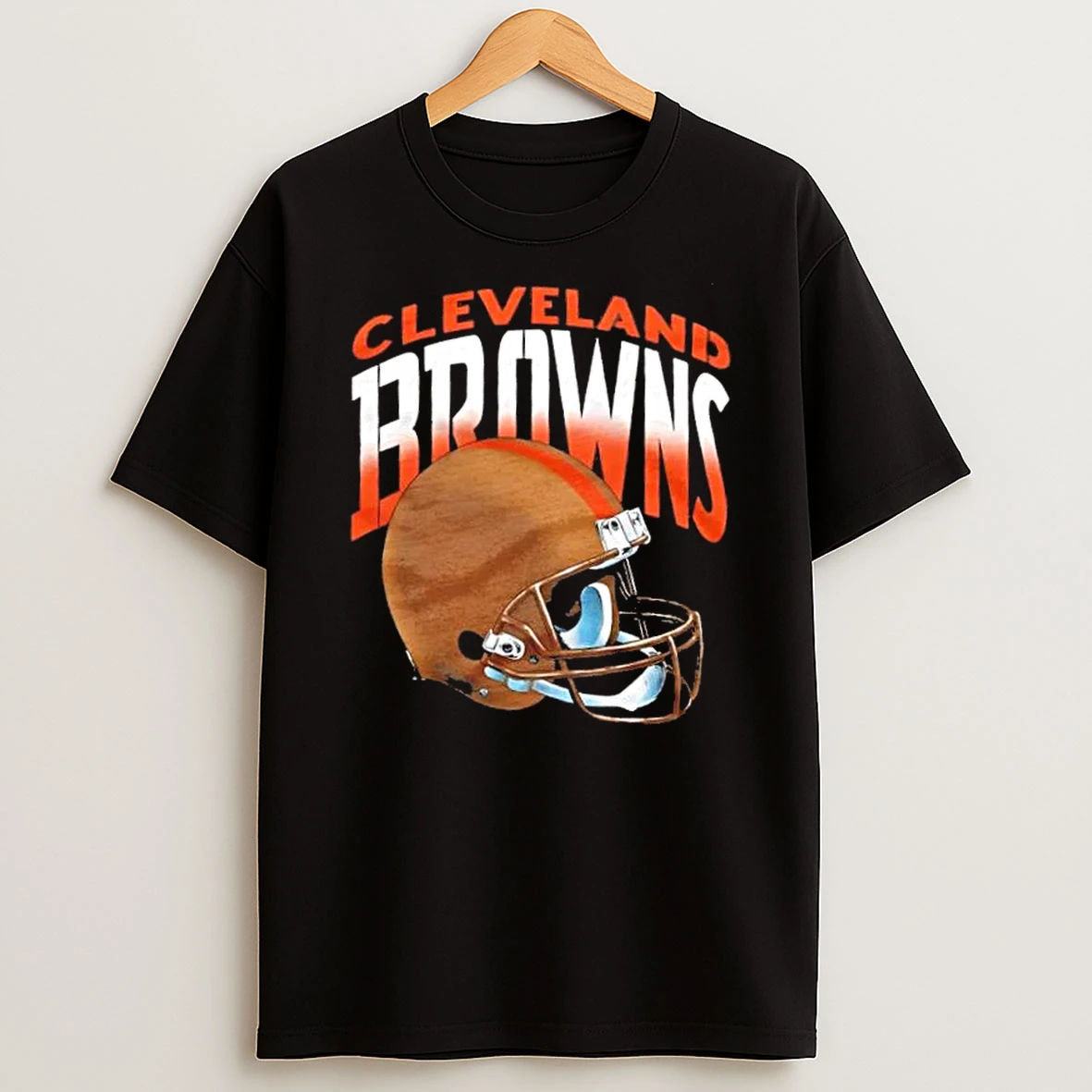 Cleveland Browns Gradient Football Helmet T Shirt