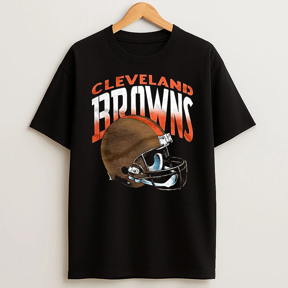 Cleveland Browns Nfl Logo Gradient Helmet Football Lover T Shirt