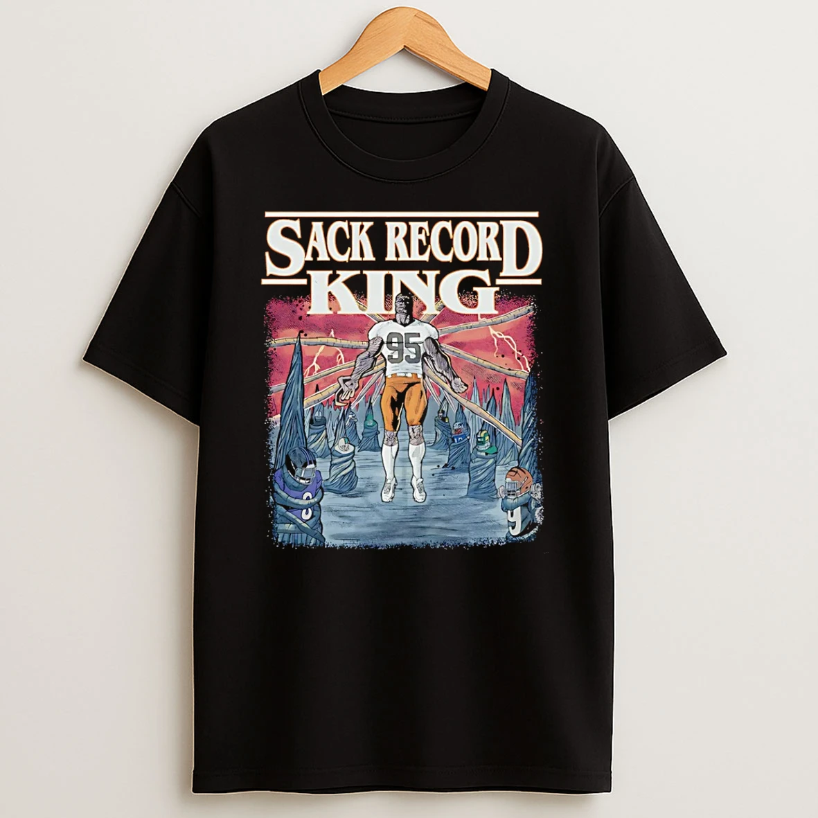 Cleveland Browns Sack Record King Comic T Shirt