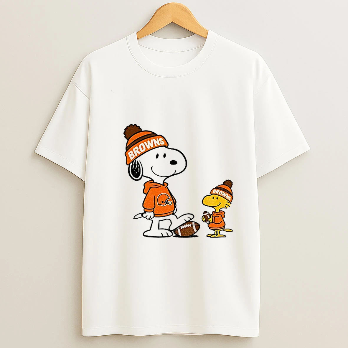 Cleveland Browns Snoopy Woodstock Football Style Nfl T Shirt