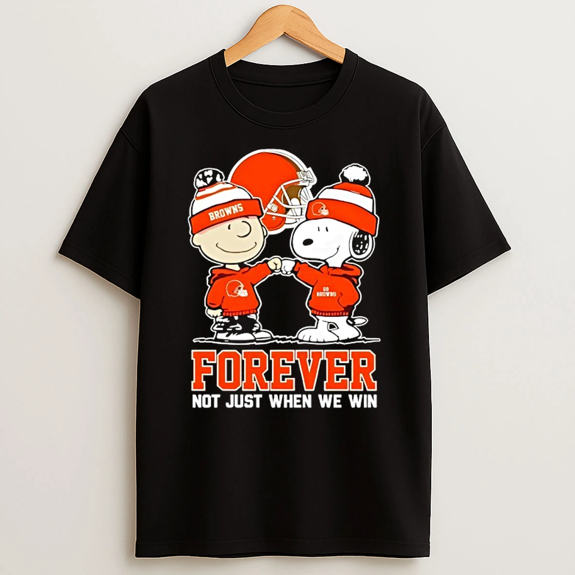 Cleveland Browns X Charlie Brown Vs Snoopy Forever Not Just When We Win T Shirt