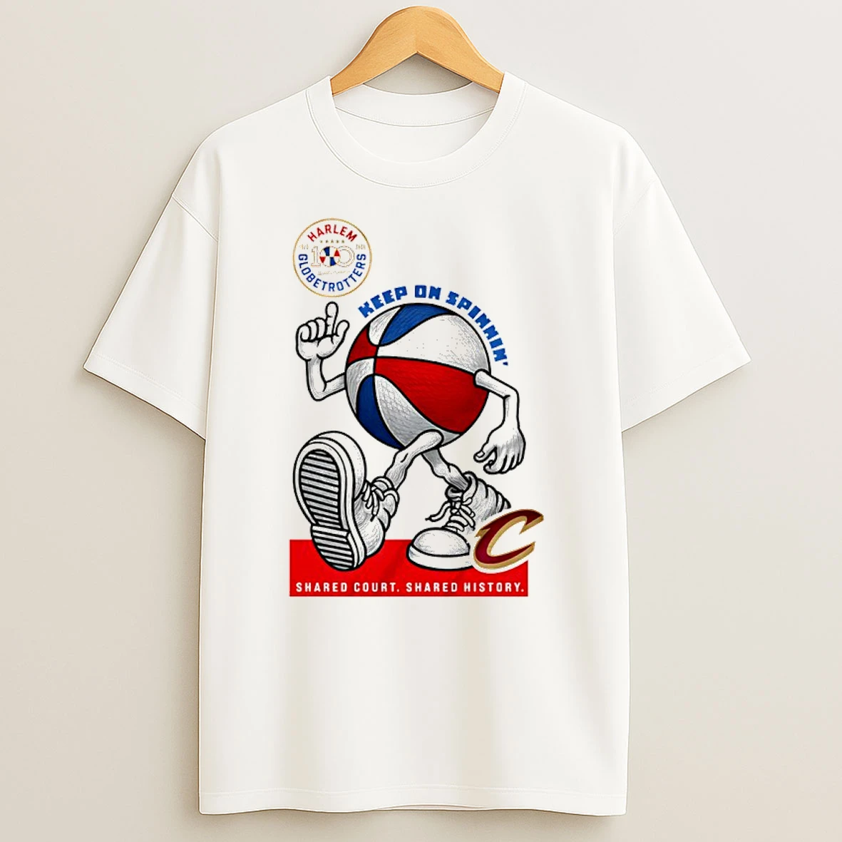 Cleveland Cavaliers X Harlem Globetrotters Keep On Spinning 2026 T Shirt