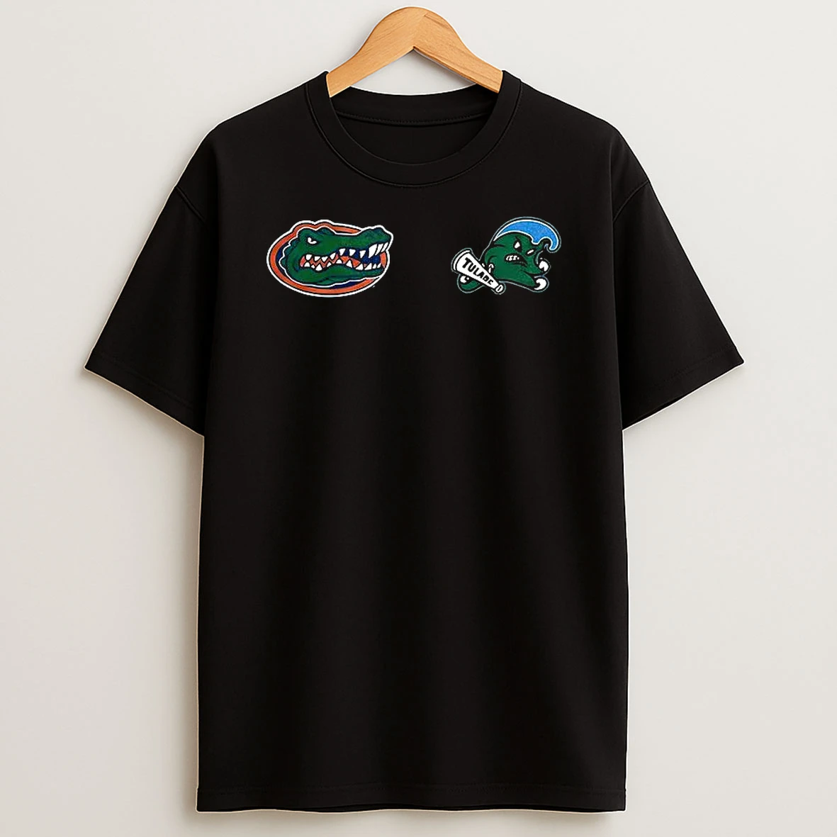 Coach Jon Sumrall Tulane Green Wave And Florida Gators Logo T Shirt