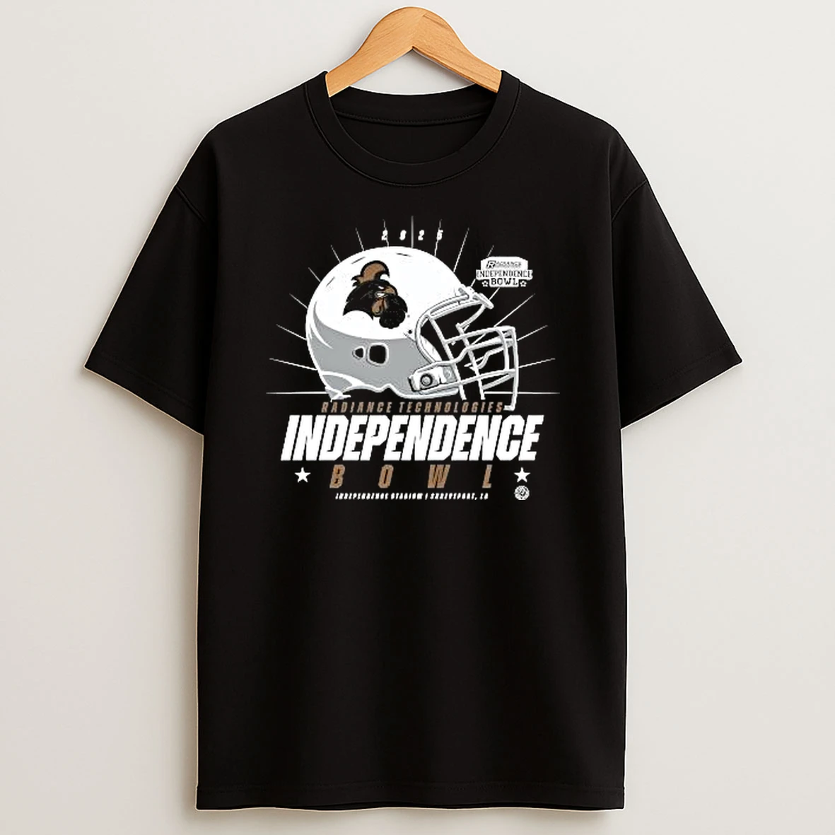 Coastal Carolina Chanticleers 2025 Radiance Technologies Independence Bowl Helmet Logo T Shirt