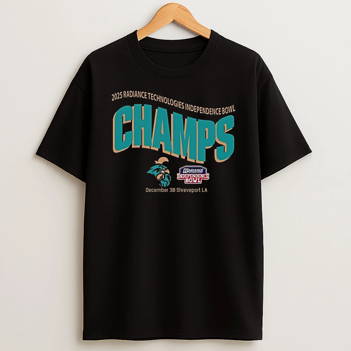 Coastal Carolina Chanticleers Football Are Radiance Technologies Independence Bowl Champions 2025 Dec 30 Shreveport La T Shirt