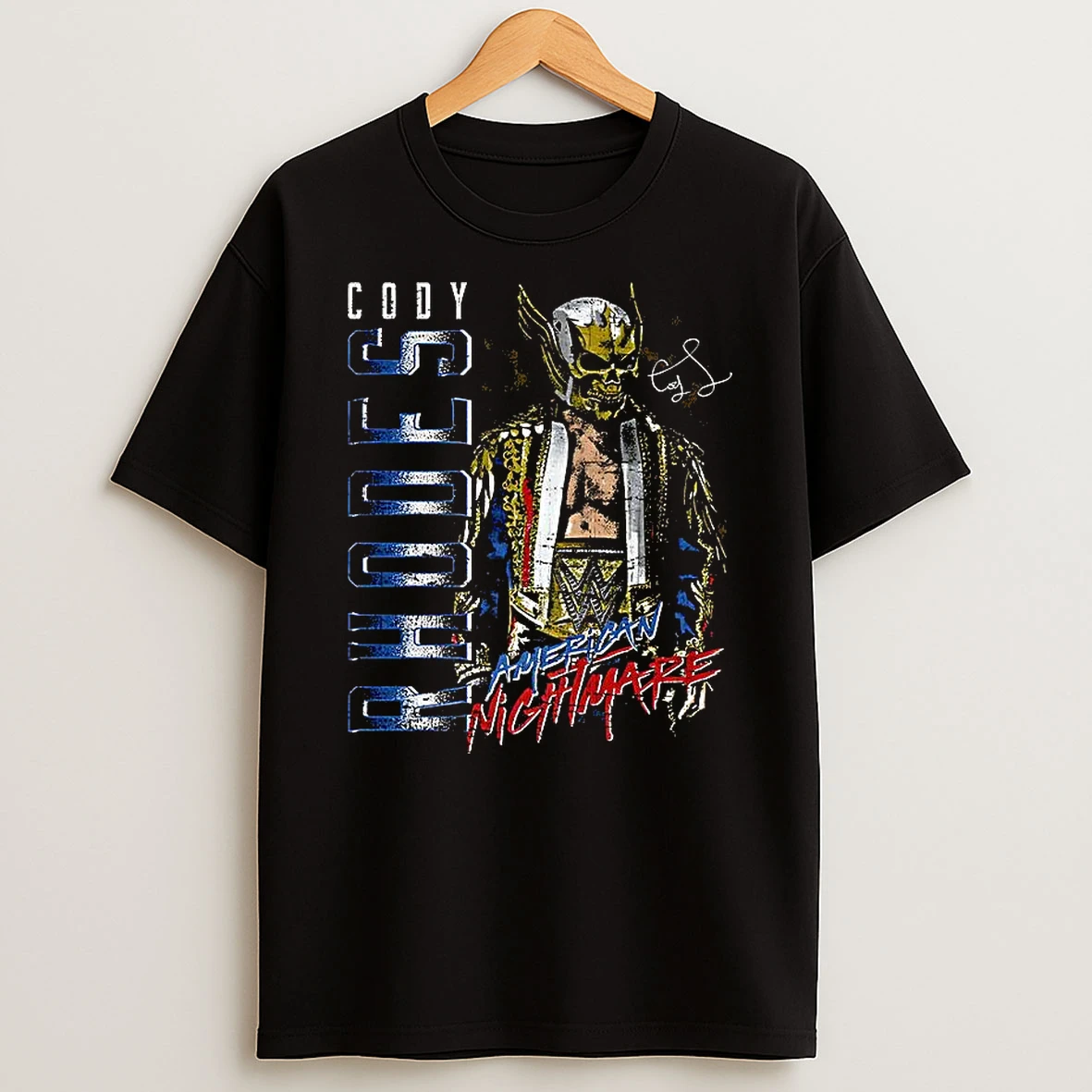 Cody Rhodes Skull Mask Wwe American Nightmare Signature T Shirt