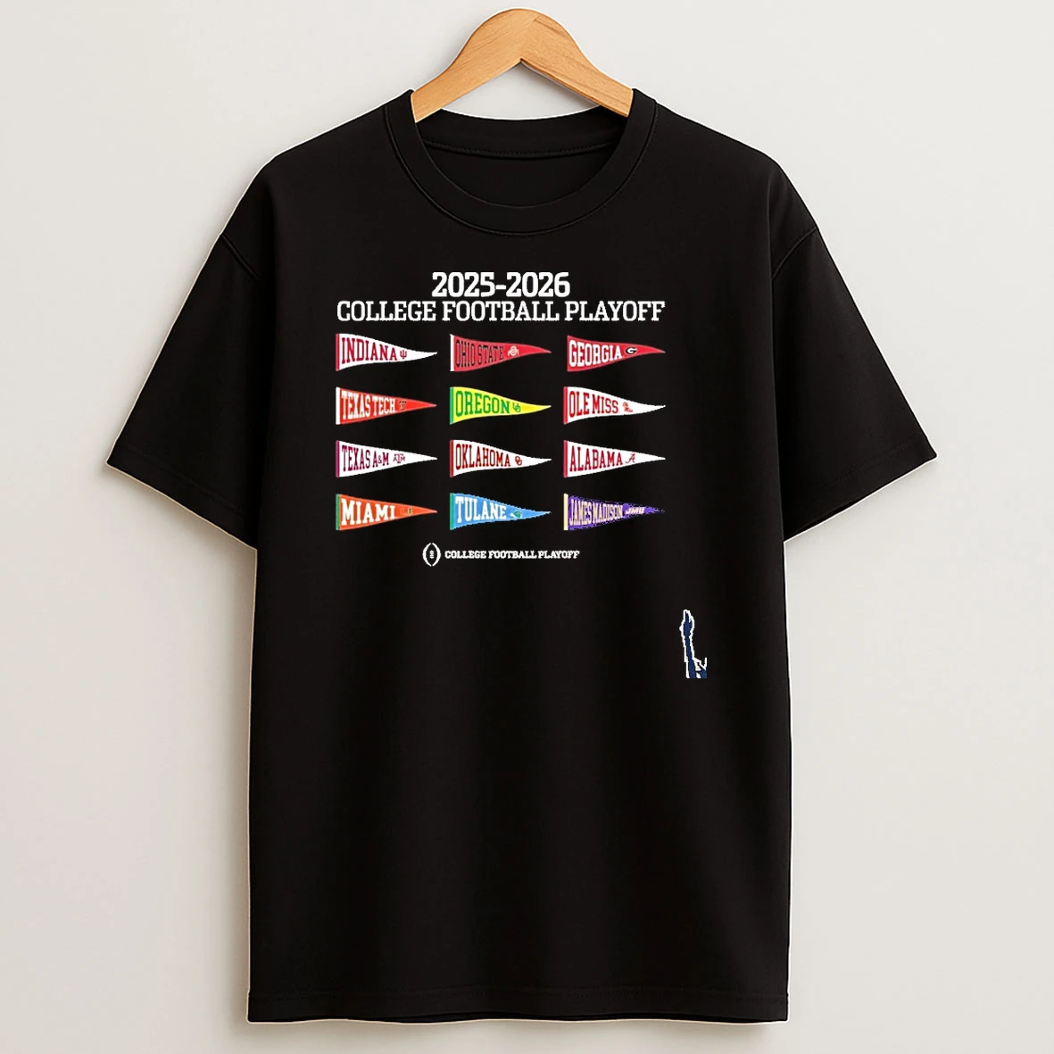 College Football Playoff 2025 26 12 Team Pennant T Shirt