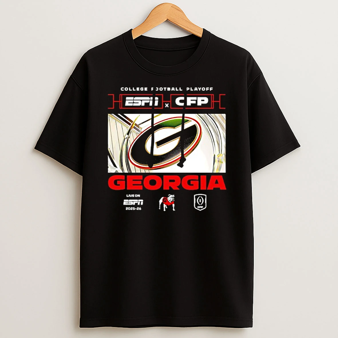 College Gameday Georgia Bulldogs 2025 2026 Cfp X Espn Logo T Shirt