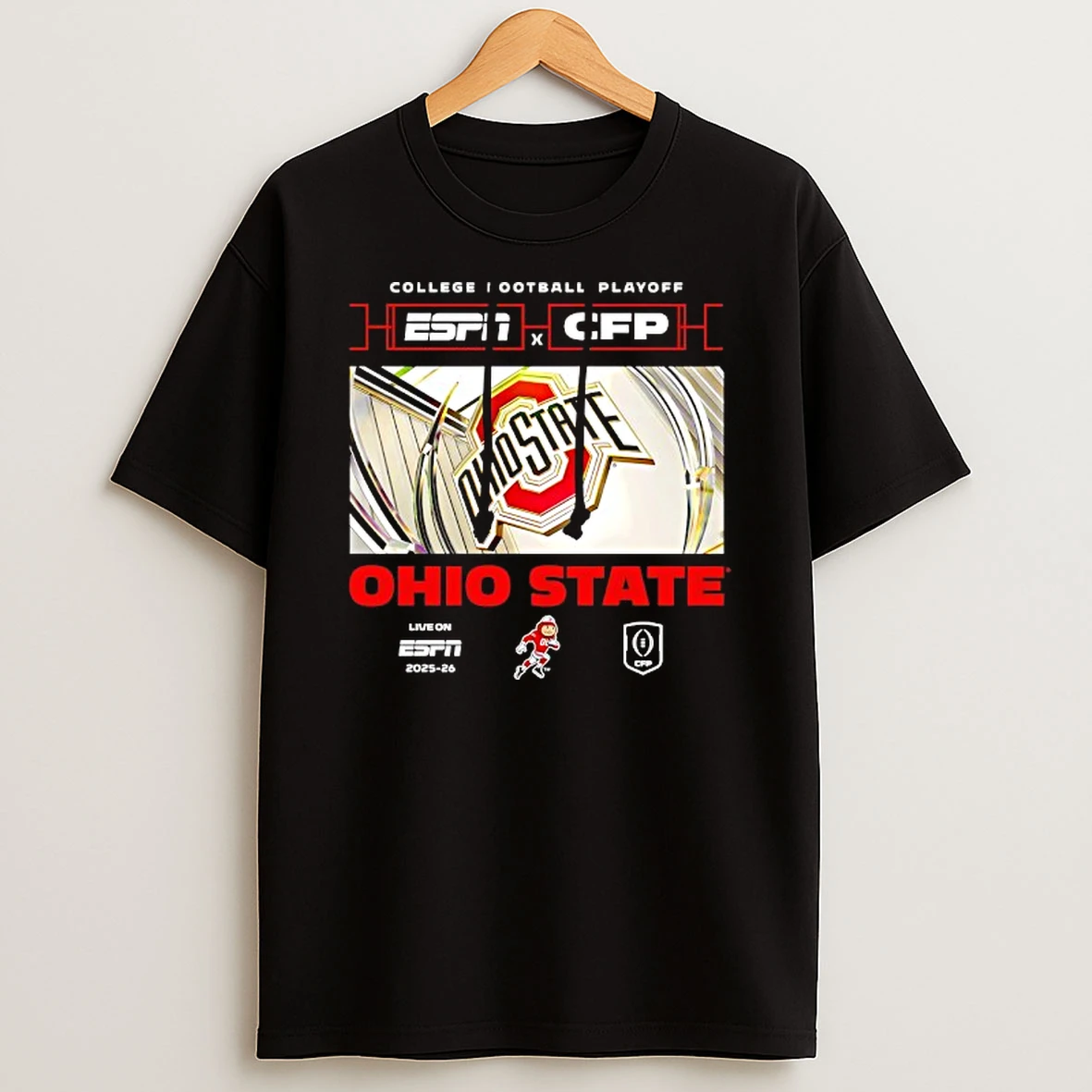 College Gameday Ohio State Buckeyes 2025 2026 Cfp X Espn Logo T Shirt