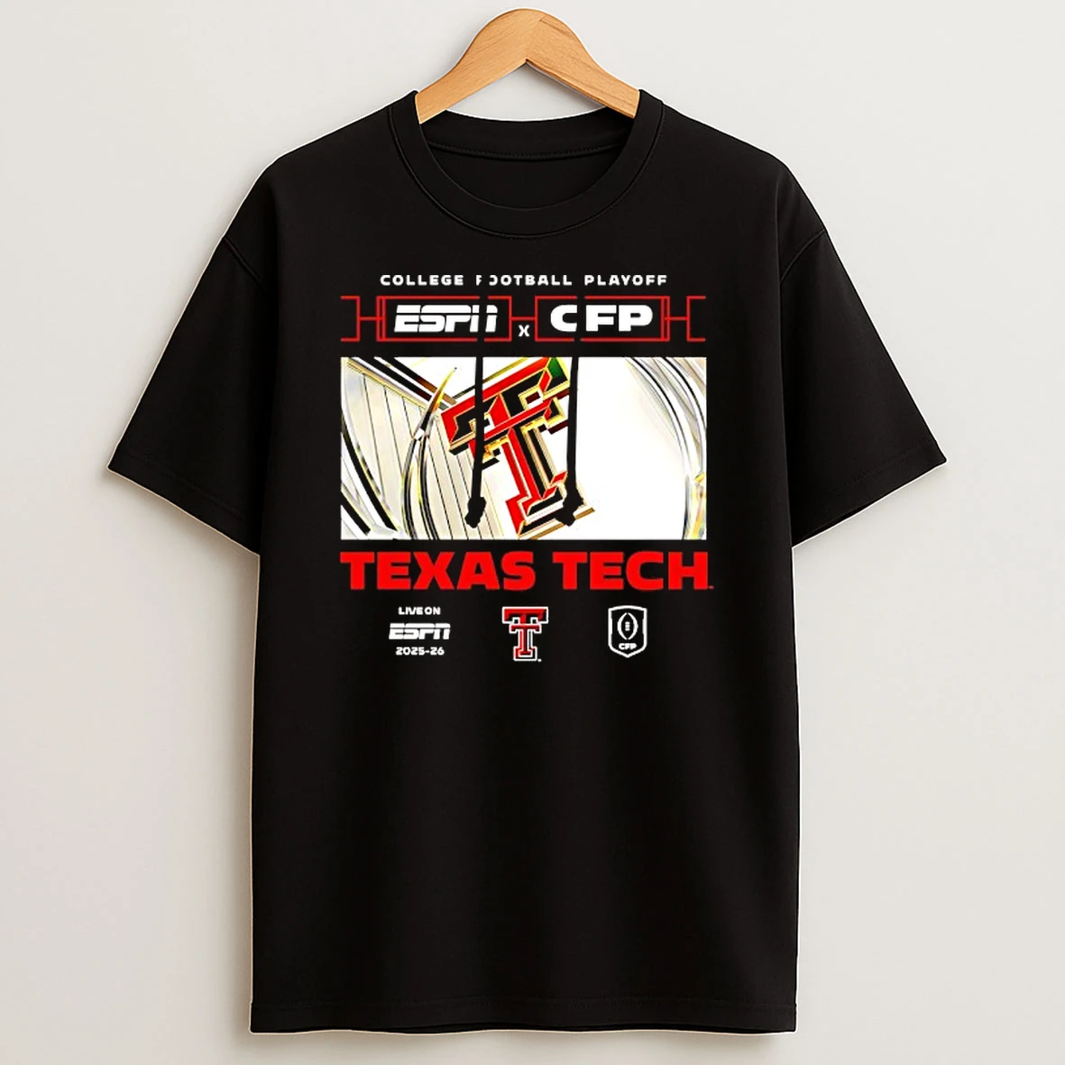 College Gameday Texas Tech Red Raiders 2025 2026 Cfp X Espn Logo T Shirt