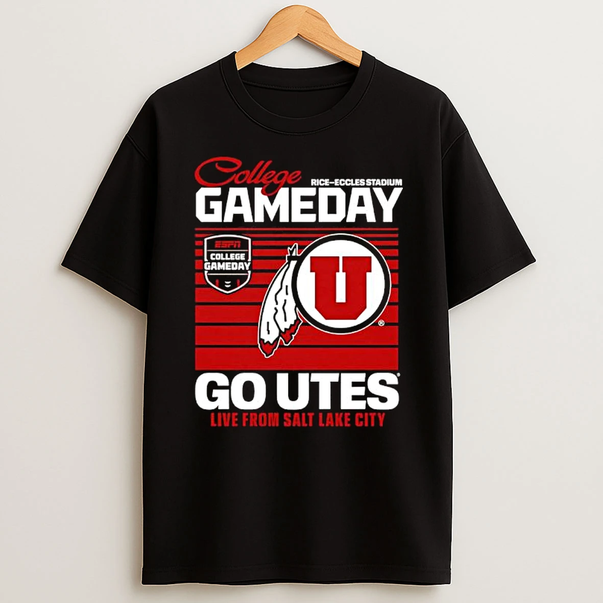 College Gameday Rice Eccles Stadium Go Utes Live From Salt Lake City T Shirt