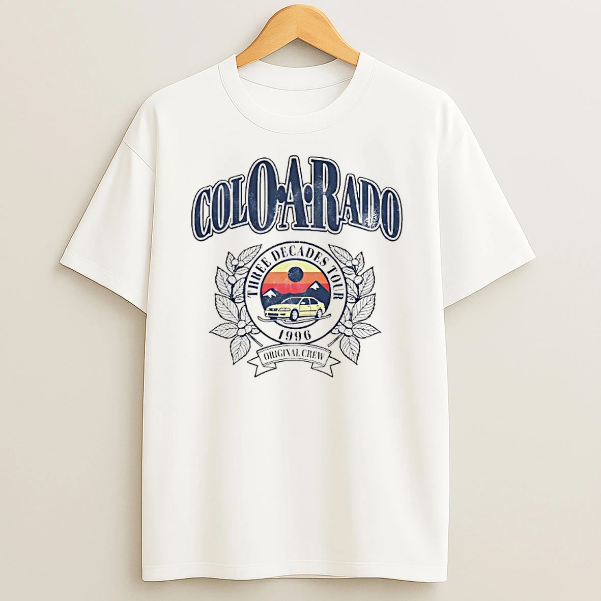Coloarado Three Decades Tour 1996 Crew Vintage Car T Shirt