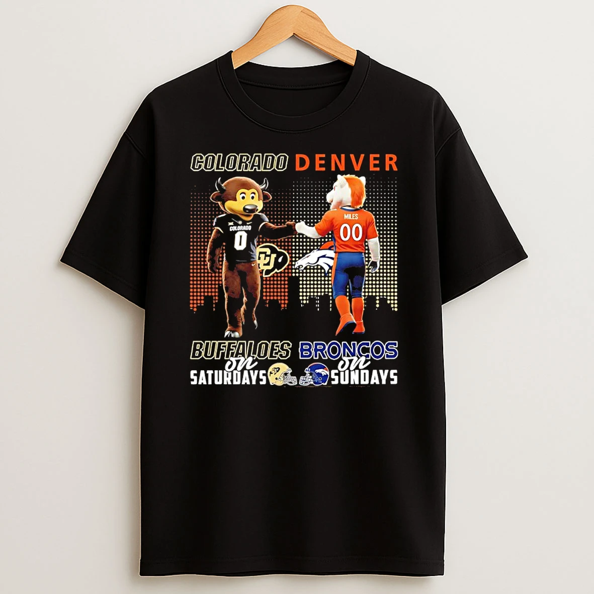 Colorado Buffaloes On Saturday And Denver Broncos On Sundays Mascot T Shirt