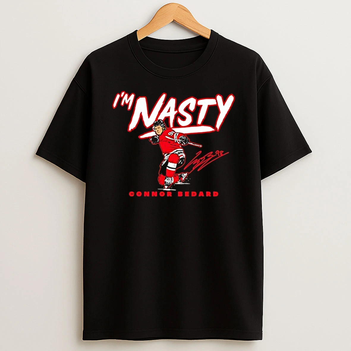 Connor Bedard Chicago Blackhawks Im Nasty Signature T Shirt