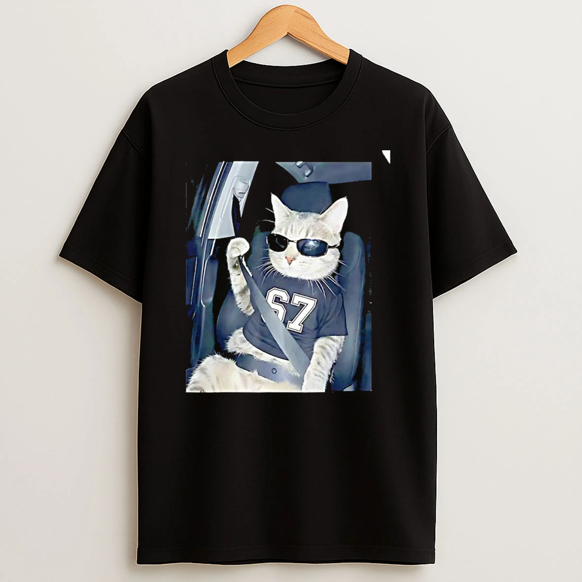 Cool Cat Wearing Tee 6 7 And Sunglasses Buckle Up Meme T Shirt