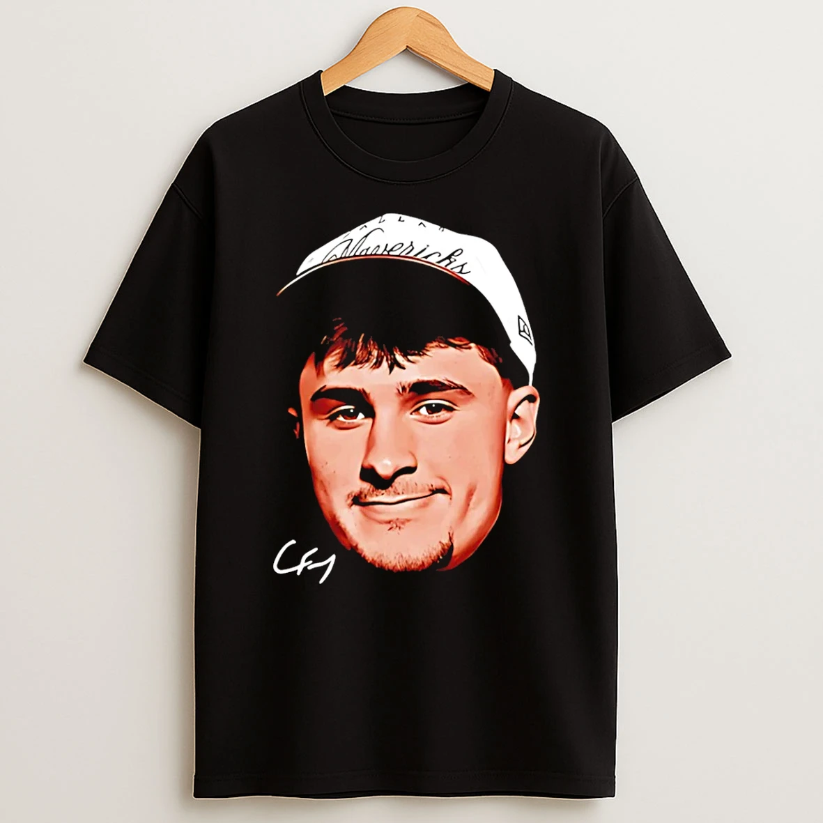 Cooper Flagg Dallas Mavericks Big Face Signature T Shirt