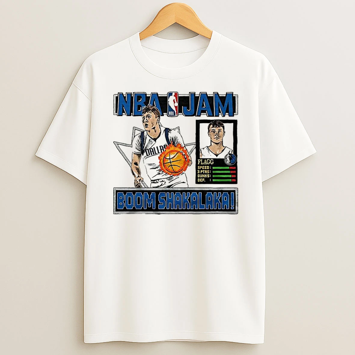 Cooper Flagg Mavericks Ducks Nba Jam Boom Shakalala Classic Video Game T Shirt