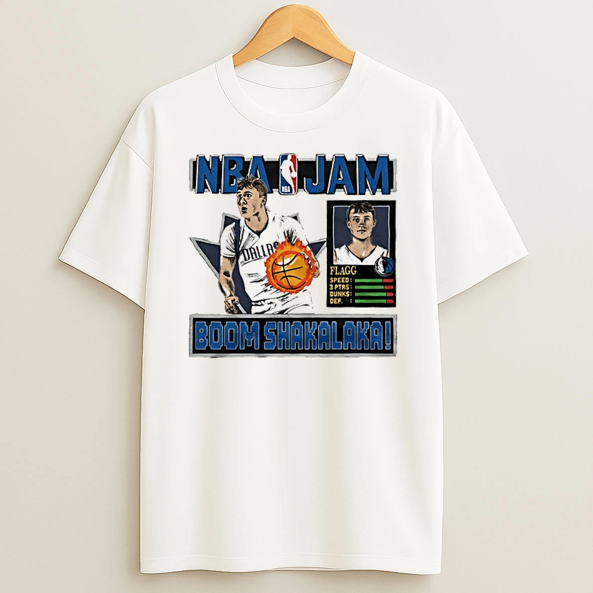 Cooper Flagg Nba Jam Dallas Mavericks Basketball Boom Shakalaka T Shirt