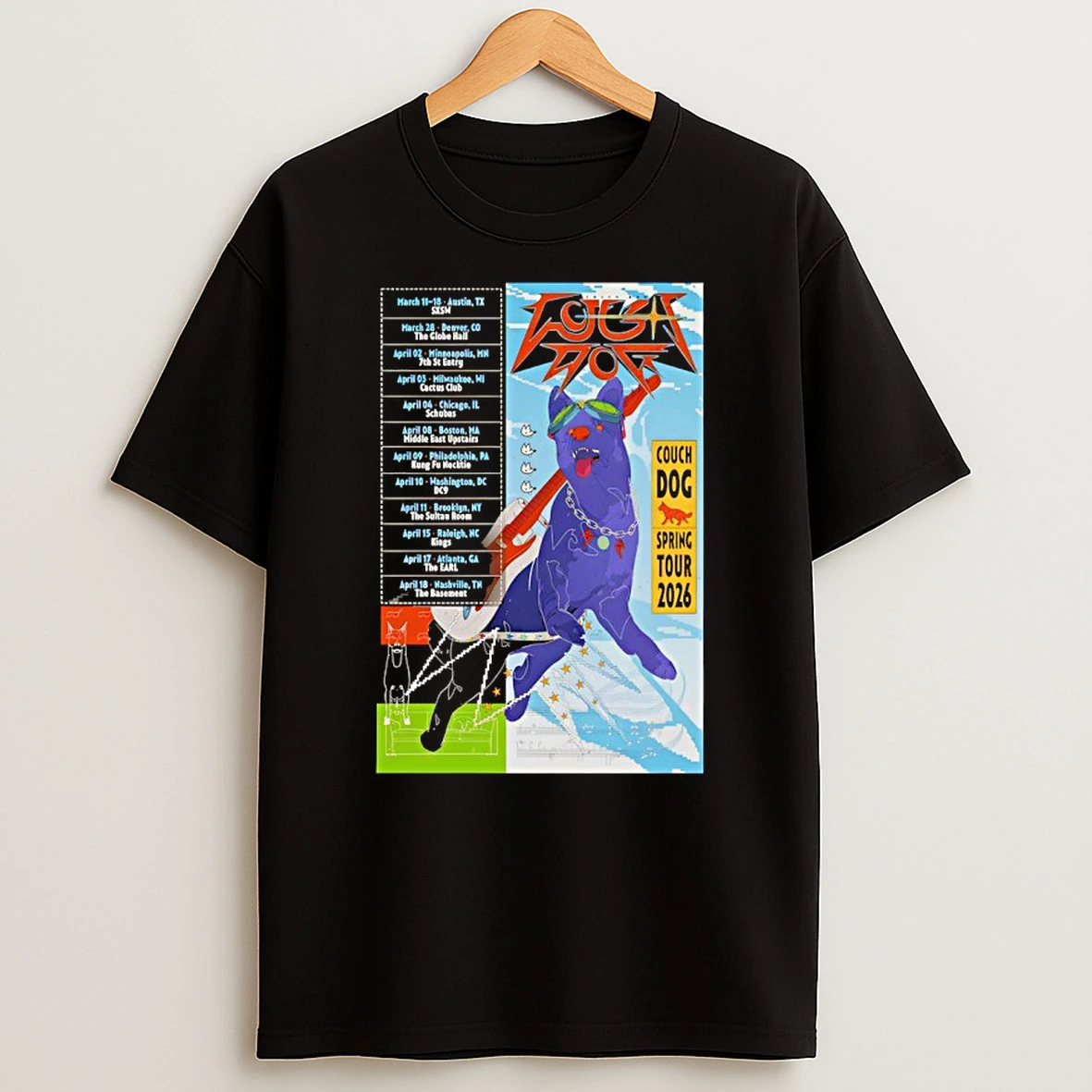 Couch Dog Spring Tour 2026 T Shirt