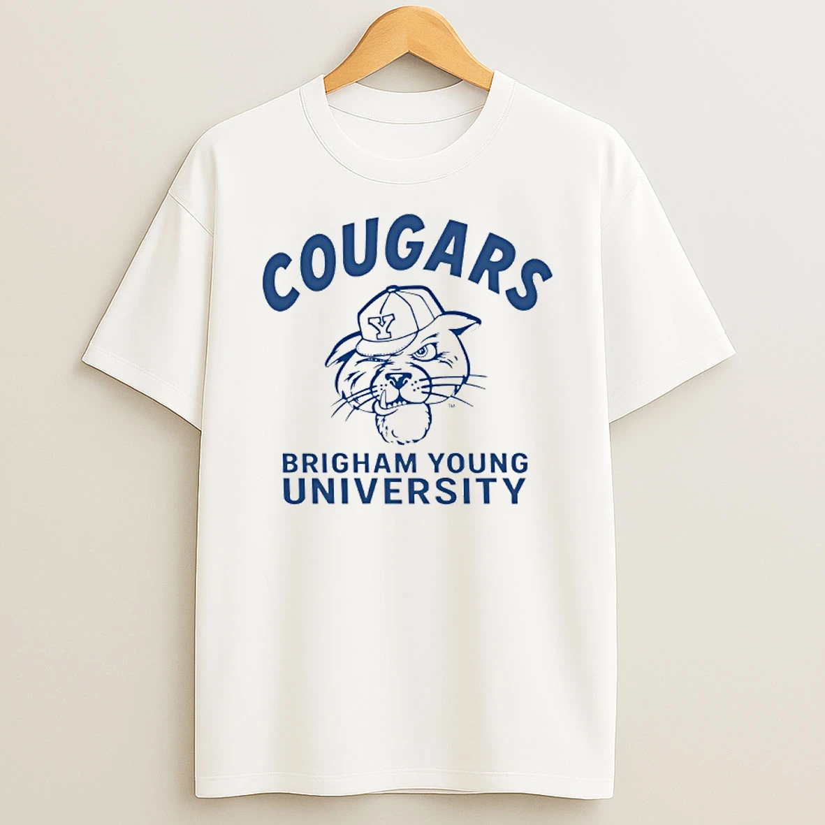 Cougars Tm Brigham Young University Retro Coug T Shirt