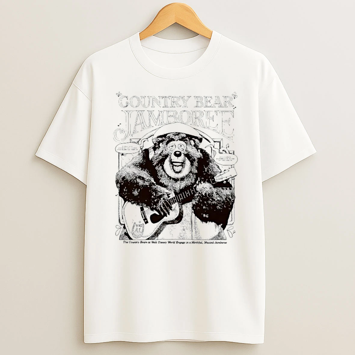 Country Bear Jamboree Big Al Bear Playing A Guitar T Shirt