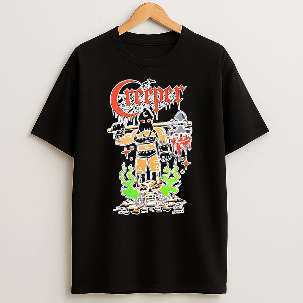 Creeper Mistress Of Death Old School T Shirt