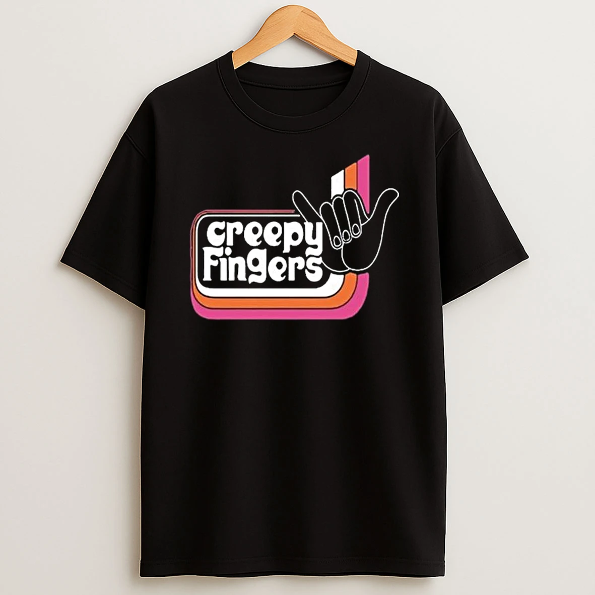 Creepy Fingers Black Aloha T Shirt