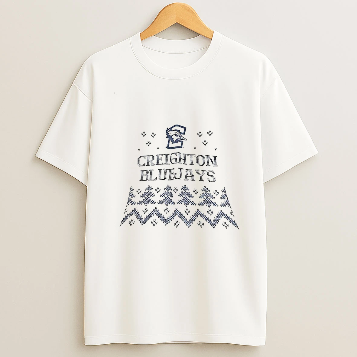 Creighton Bluejays Basketball Logo Merry Christmas T Shirt