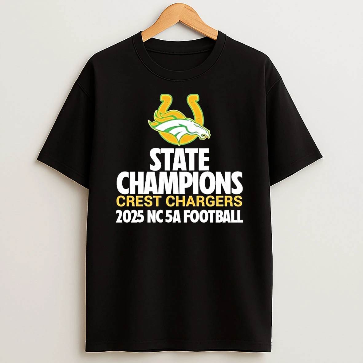Crest Chargers Nc 5a Football State Championship 2025 Winner T Shirt