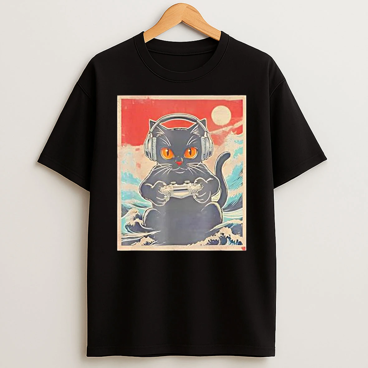 Cute Anime Gamer Kawaii Cat Japanese Gaming T Shirt
