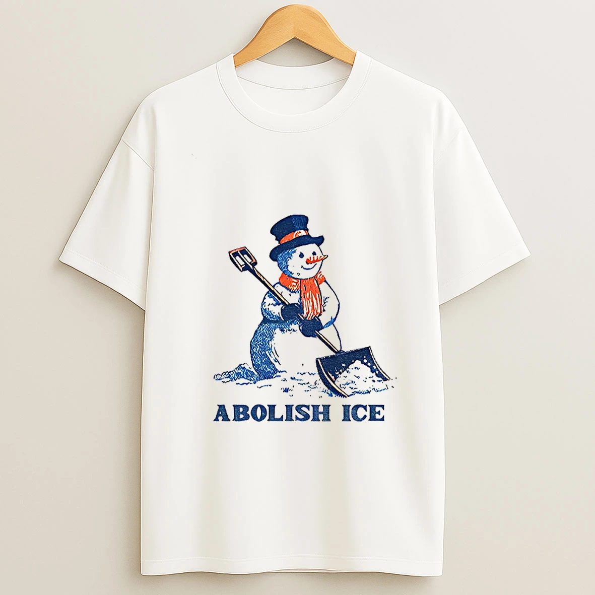 Cute Snowman Abolish Ice Snow Christmas T Shirt