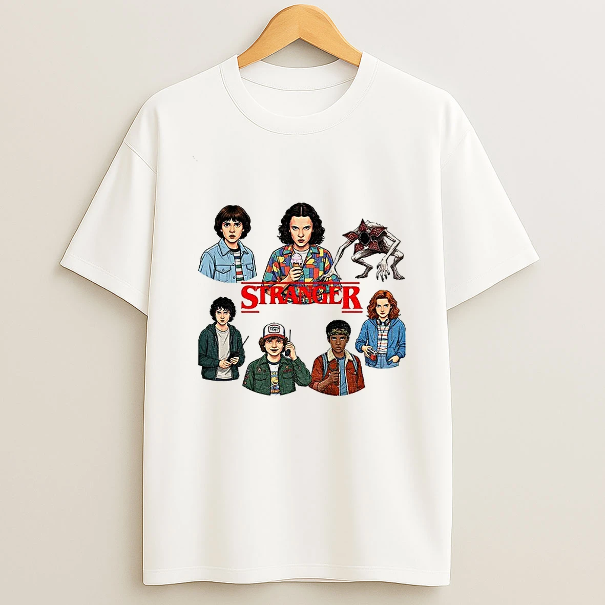 Cute Stranger Thingscharacters Eleven Mike Lucas Dustin Will Horror T Shirt