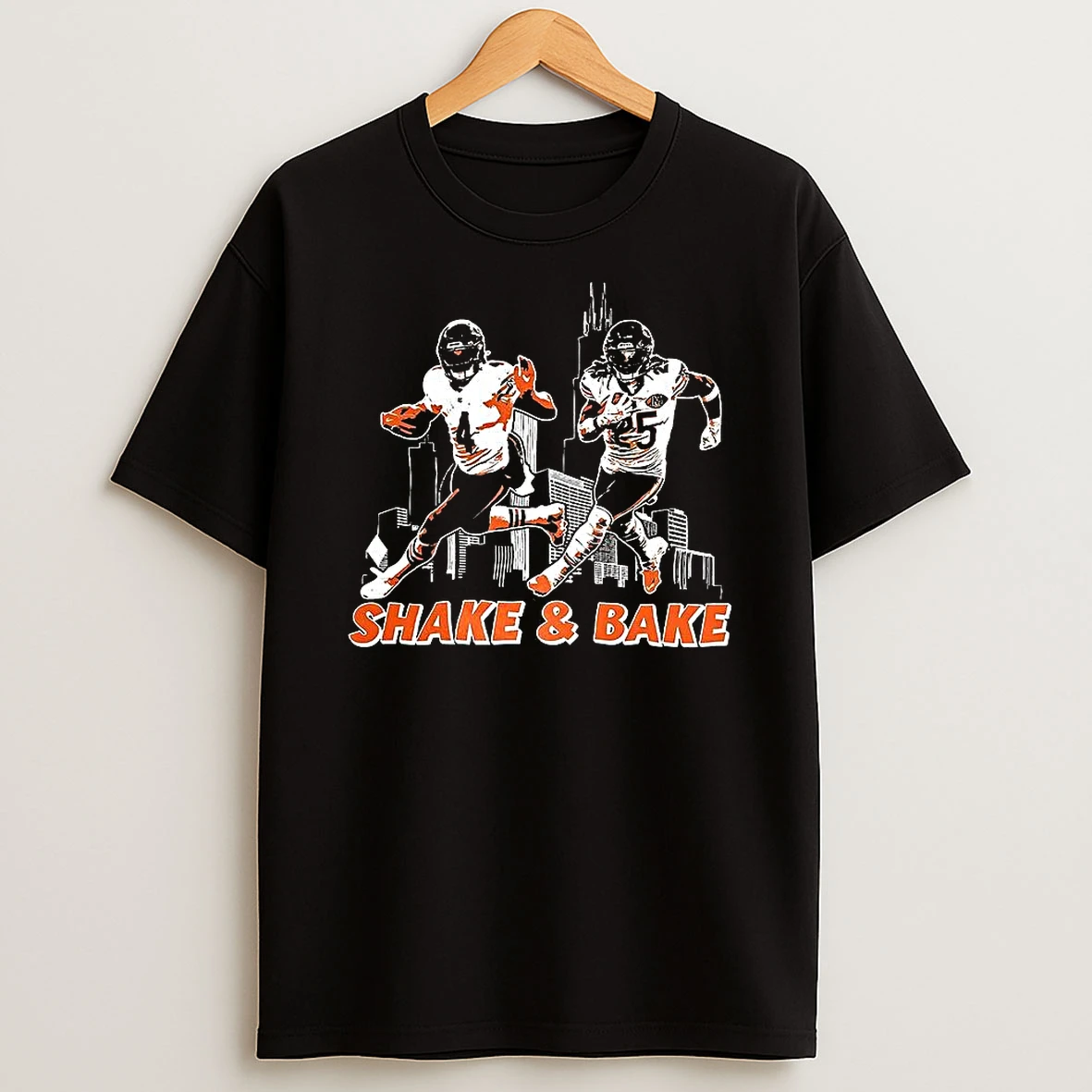Dandre Swift And Kyle Monangai Chicago Bears Shake And Bake Skyline T Shirt