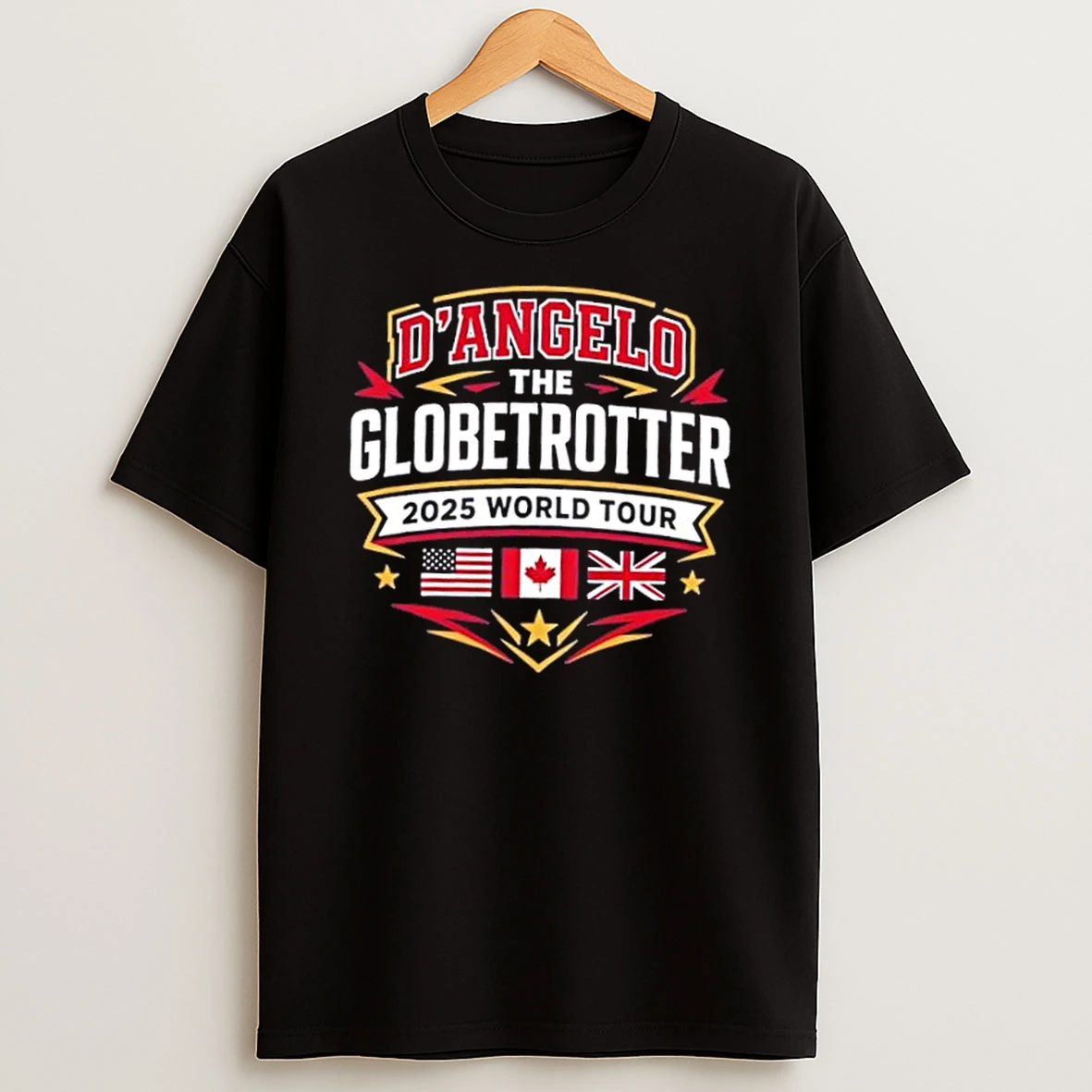 Dangelo Globetrotter 2025 World Tour T Shirt