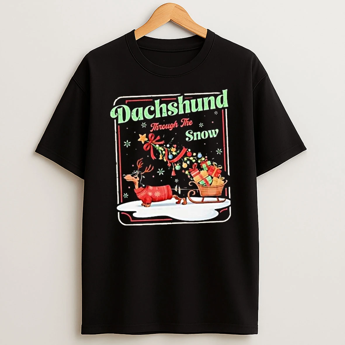 Dachshund Through The Snow Christmas 2025 T Shirt