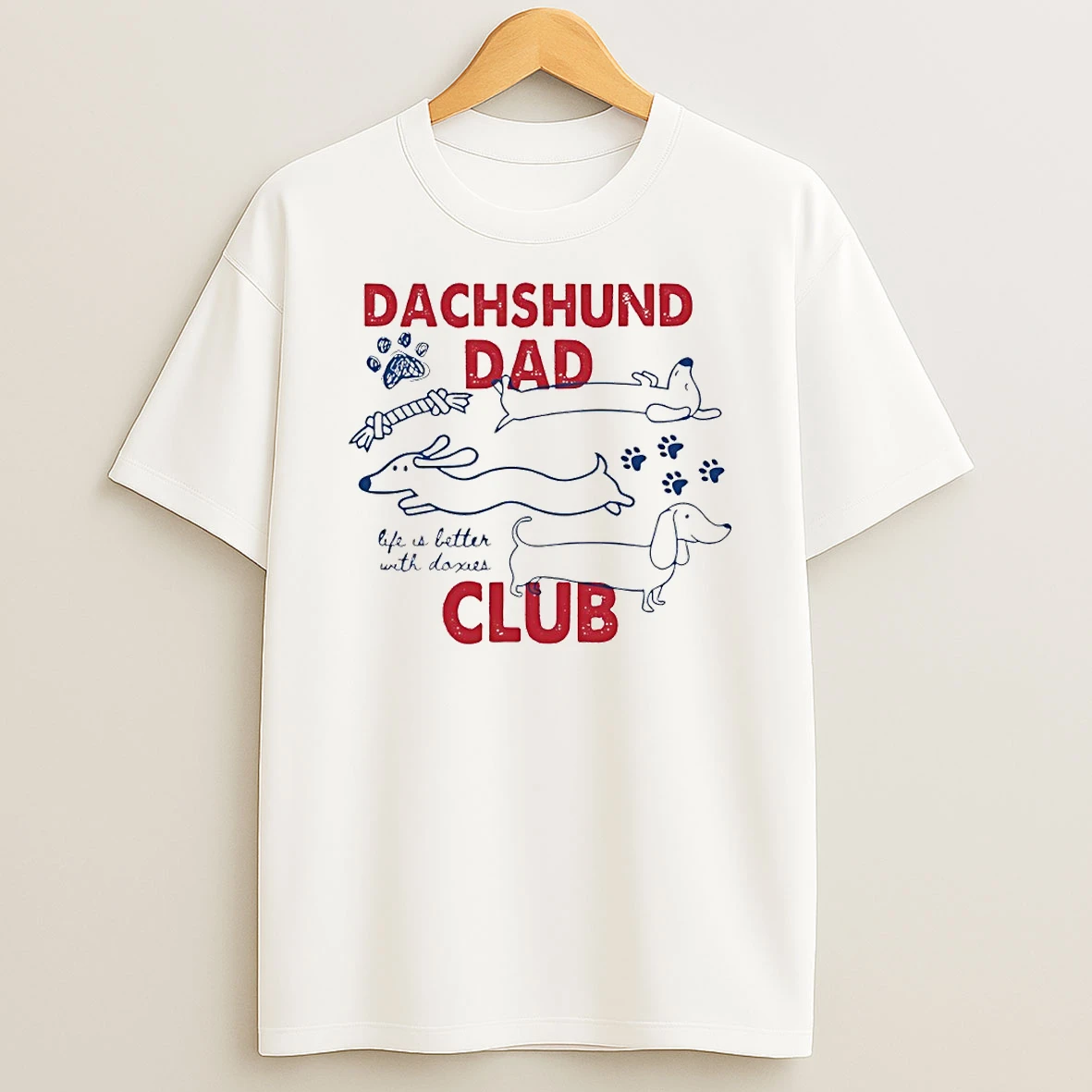 Dachshund Dad Club Life Is Better With Doxies Circle T Shirt