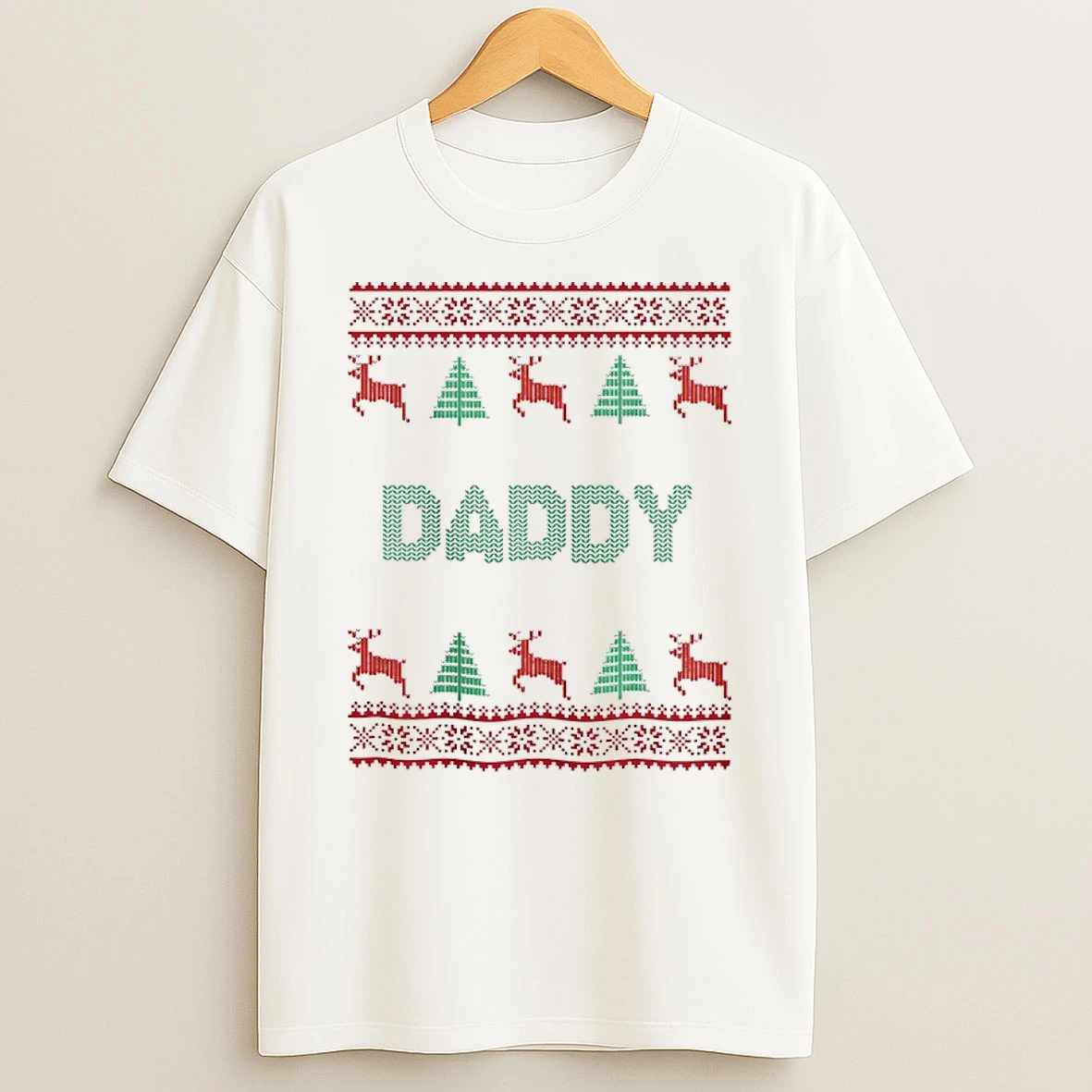 Daddy 2025 Ugly Christmas T Shirt