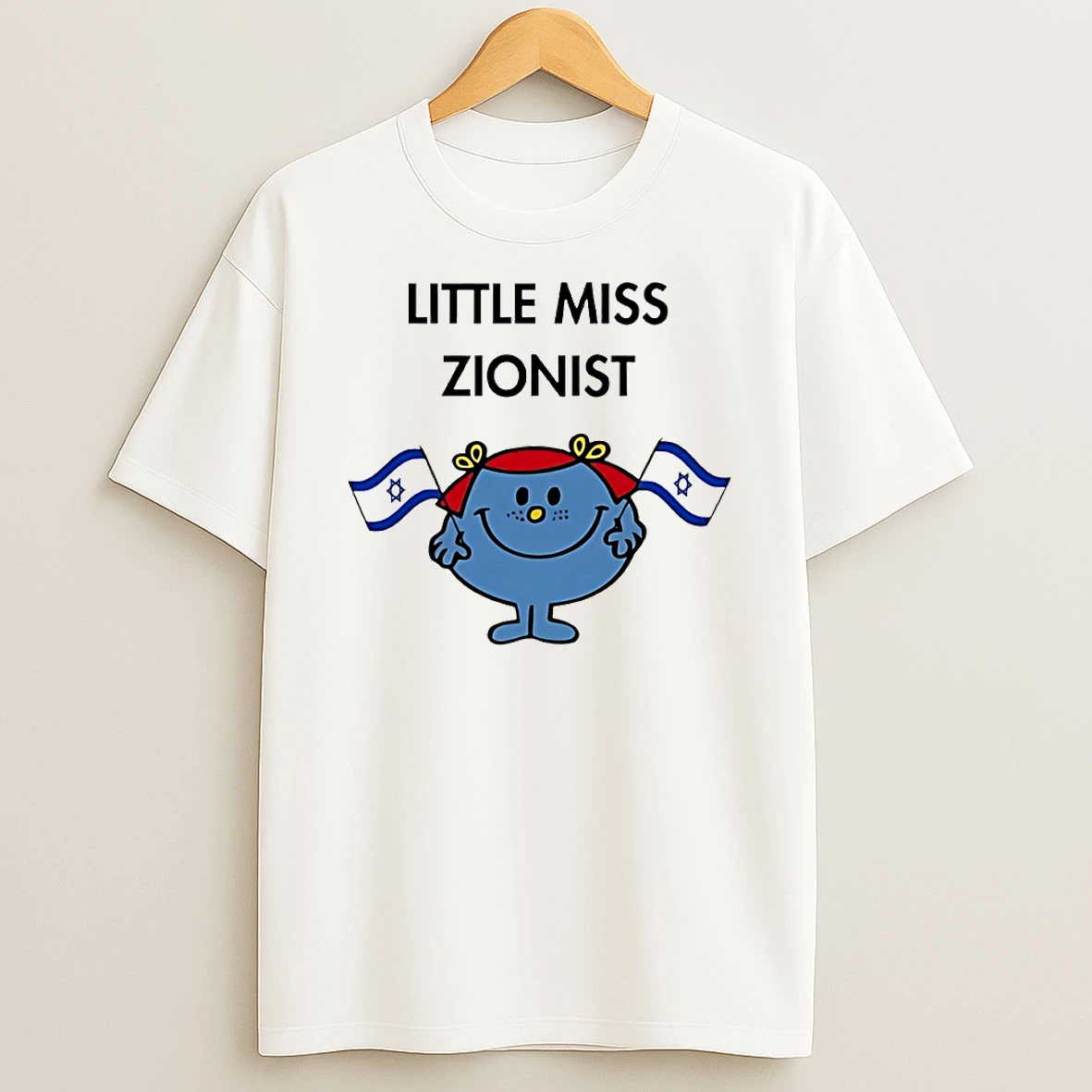 Dahlia Kurtz Little Miss Zionist Israel Flag Circle T Shirt