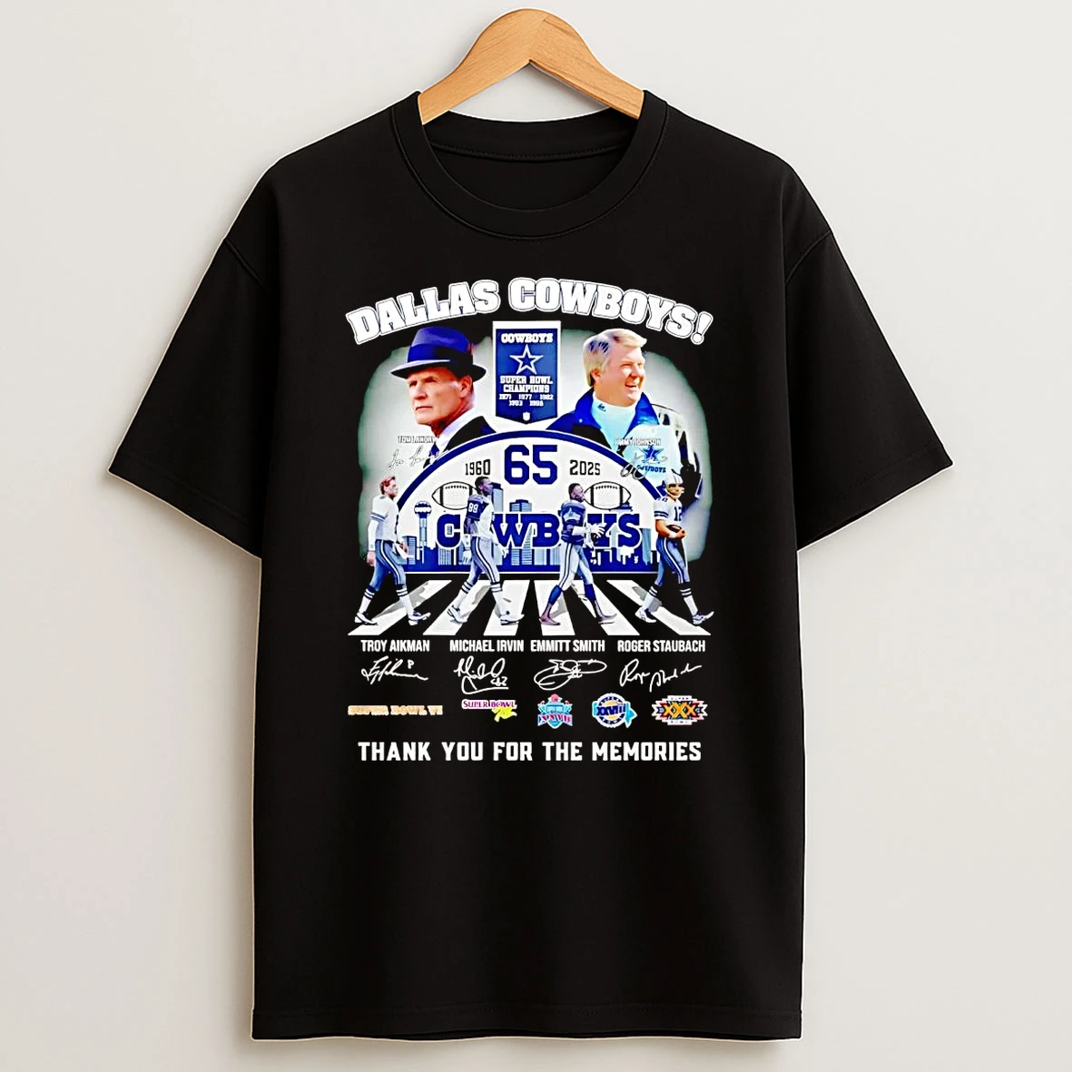 Dallas Cowboys 65 Seasons 1960 2025 Thank You For The Memories T Shirt