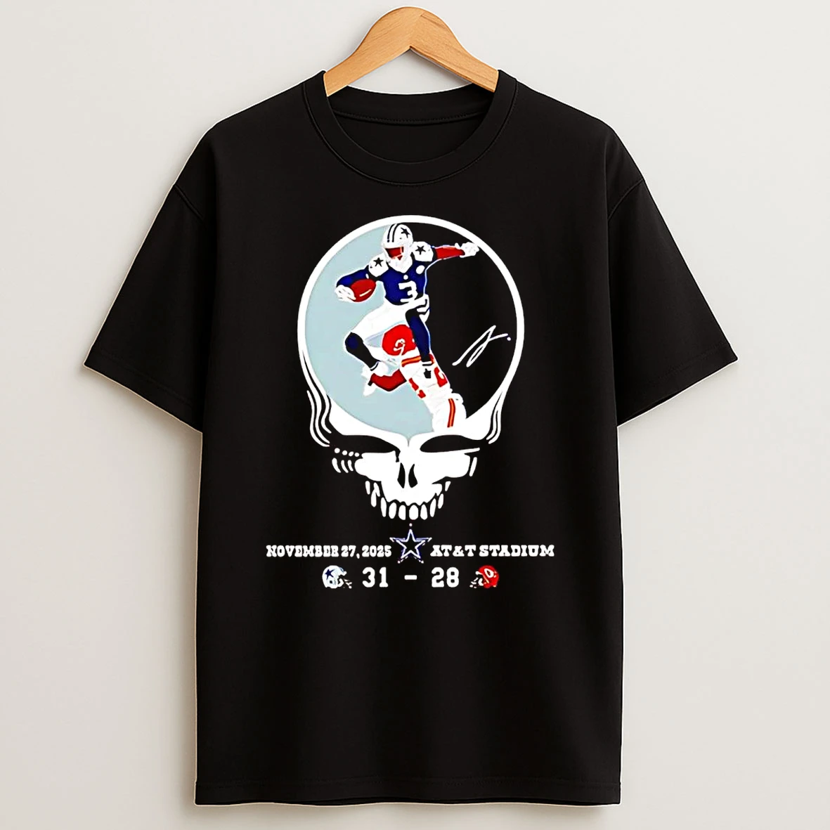 Dallas Cowboys Grateful Dead George Pickens T Shirt