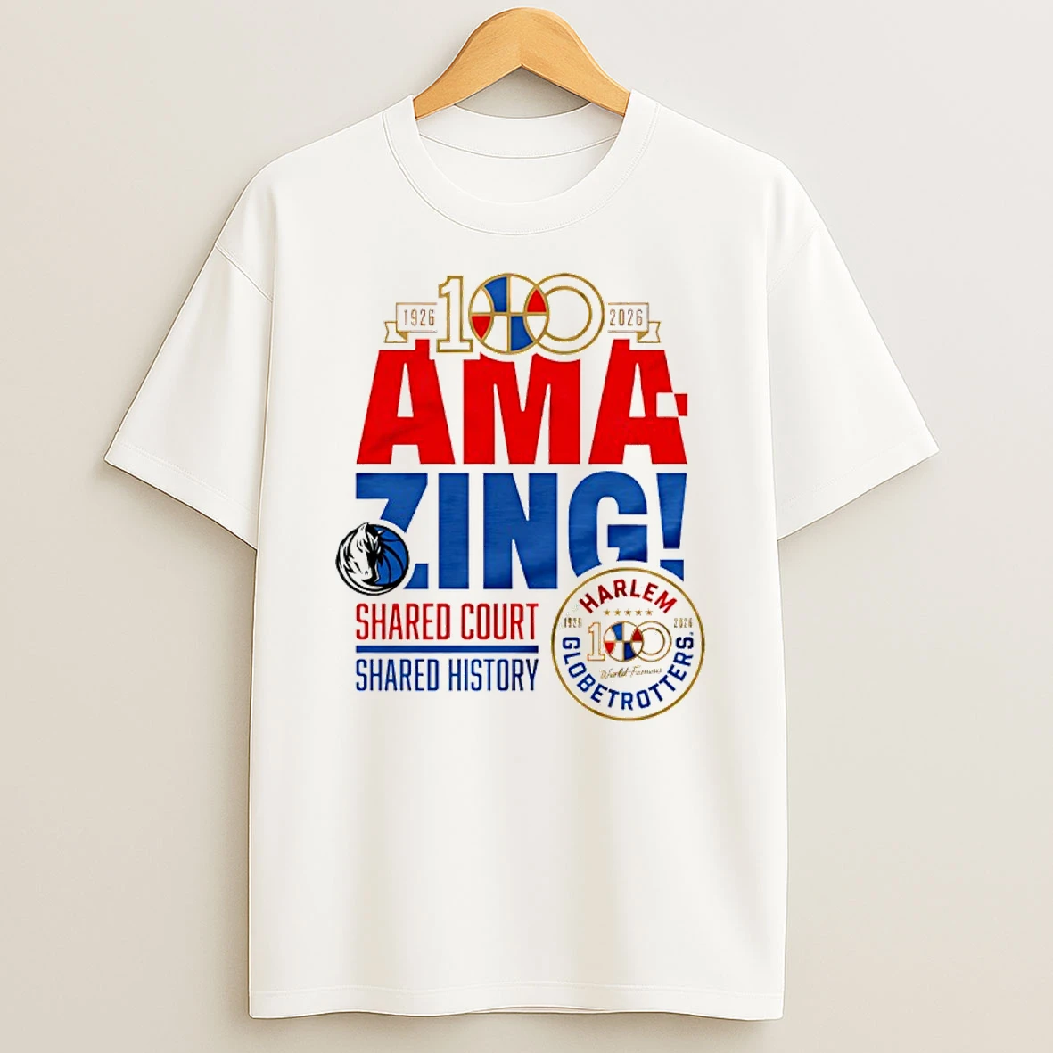 Dallas Mavericks X Harlem Globetrotters Amazing 100 Year 1926 2026 T Shirt