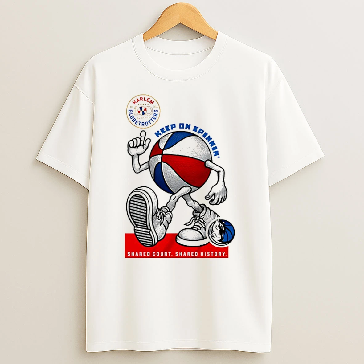 Dallas Mavericks X Harlem Globetrotters Keep On Spinning T Shirt