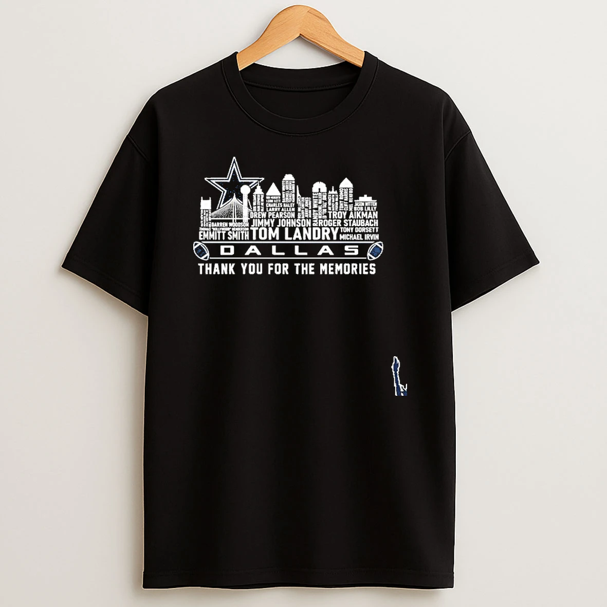 Dallas Skyline X Dallas Cowboys Typo Team Name T Shirt