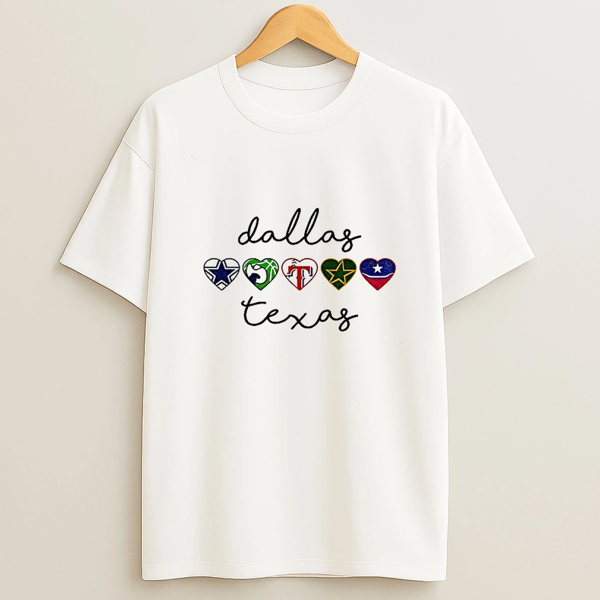 Dallas Texas Sports Teams Graphic Cowboys Mavericks Stars Rangers Fc Dallas T Shirt